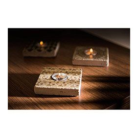 Oscar Stone Decor ML-030 Doğal Taş Mumluk