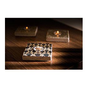 Oscar Stone Decor ML-035 Doğal Taş Mumluk