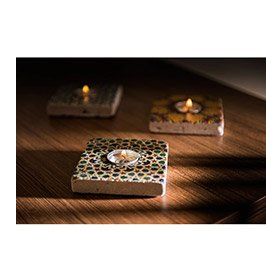 Oscar Stone Decor ML-044 Doğal Taş Mumluk