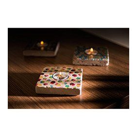 Oscar Stone Decor ML-045 Doğal Taş Mumluk