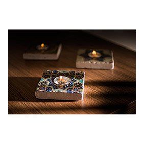 Oscar Stone Decor ML-048 Doğal Taş Mumluk