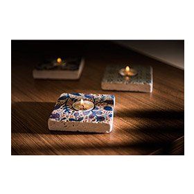 Oscar Stone Decor ML-050 Doğal Taş Mumluk