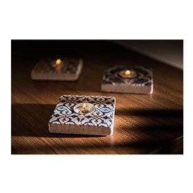 Oscar Stone Decor ML-053 Doğal Taş Mumluk