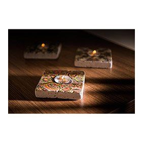 Oscar Stone Decor ML-059 Doğal Taş Mumluk