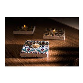 Oscar Stone Decor ML-070 Doğal Taş Mumluk