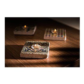 Oscar Stone Decor ML-072 Doğal Taş Mumluk