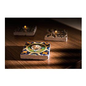Oscar Stone Decor ML-078 Doğal Taş Mumluk