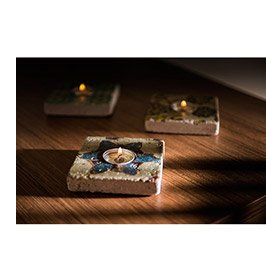 Oscar Stone Decor ML-079 Doğal Taş Mumluk