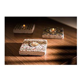 Oscar Stone Decor ML-081 Doğal Taş Mumluk