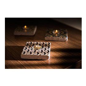 Oscar Stone Decor ML-082 Doğal Taş Mumluk