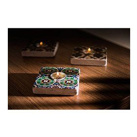 Oscar Stone Decor ML-083 Doğal Taş Mumluk