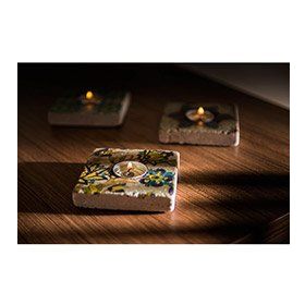 Oscar Stone Decor ML-086 Doğal Taş Mumluk
