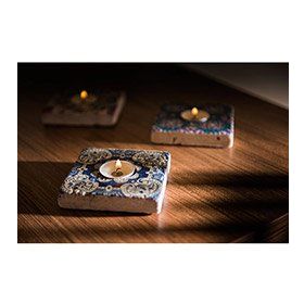 Oscar Stone Decor ML-102 Doğal Taş Mumluk