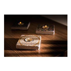 Oscar Stone Decor ML-103 Doğal Taş Mumluk