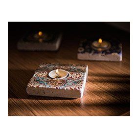 Oscar Stone Decor ML-110 Doğal Taş Mumluk