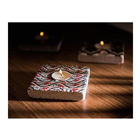 Oscar Stone Decor ML-119 Doğal Taş Mumluk