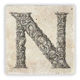 Oscar Stone Decor N Harfi Doğaltaş Bardak Altlığı