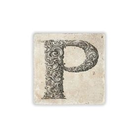 Oscar Stone Decor P Harfi Doğaltaş Bardak Altlığı