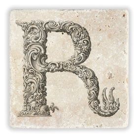 Oscar Stone Decor R Harfi Doğaltaş Bardak Altlığı