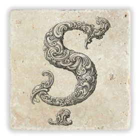 Oscar Stone Decor Ş Harfi Doğaltaş Bardak Altlığı