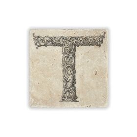 Oscar Stone Decor T1 Harfi Doğaltaş Bardak Altlığı
