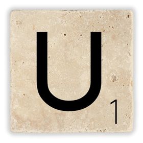 Oscar Stone Decor U Harfi Doğaltaş Bardak Altlığı