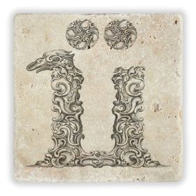 Oscar Stone Decor U Harfi Doğaltaş Bardak Altlığı