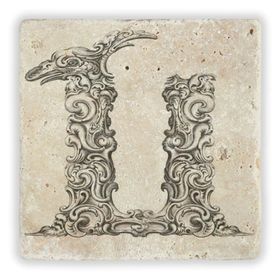 Oscar Stone Decor U Harfi Doğaltaş Bardak Altlığı