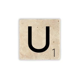 Oscar Stone Decor U Harfi Doğaltaş Bardak Altlığı