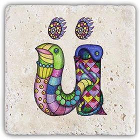 Oscar Stone Decor U Harfi Doğaltaş Bardak Altlığı