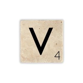 Oscar Stone Decor V Harfi Doğaltaş Bardak Altlığı
