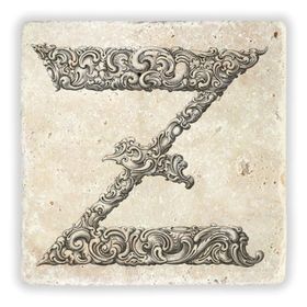 Oscar Stone Decor Z Harfi Doğaltaş Bardak Altlığı