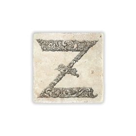 Oscar Stone Decor Z Harfi Doğaltaş Bardak Altlığı