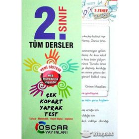 Oscar Yayınları 2. Sınıf Tüm Dersler Çek Kopart Yaprak Test