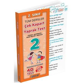Oscar Yayınları 2. Sınıf Tüm Dersler Çek Kopart Yaprak Test