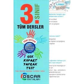 Oscar Yayınları 3. Sınıf Tüm Dersler Çek Kopart Yaprak Test