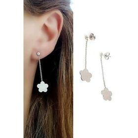 Oseshop İtalyan 925 Ayar Gümüş Lüks Çiçek Küpe