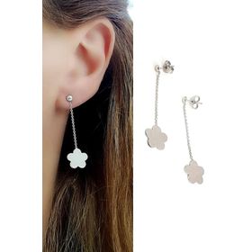 Oseshop İtalyan 925 Ayar Gümüş Lüks Çiçek Küpe