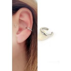 Oseshop İtalyan 925 Ayar Gümüş Sıkıştırmalı Kıkırdak Küpesi
