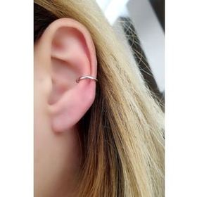 Oseshop İtalyan 925 Ayar Gümüş Sıkıştırmalı Kıkırdak Küpesi