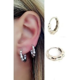 Oseshop İtalyan 925 Ayar gümüş Tasarım Halka Küpe