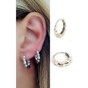 Oseshop İtalyan 925 Ayar gümüş Tasarım Halka Küpe