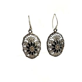 Oseshop İtalyan Mine İşçiliği 925 Ayar Gümüş Tasarım Küpe