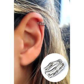 Oseshop İtalyan Tasarımı 925 Ayar Gümüş Minimal Tek Halka Küpe