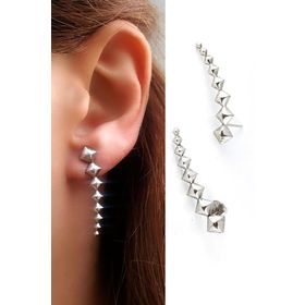 Oseshop İtalyan Tasarımı 925 Ayar Gümüş Trend Konik Küpe