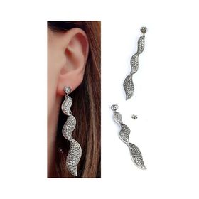 Oseshop Oseshop Pırlanta Parlaklığında 925 Ayar Gümüş Zirkon Taşlı Şık Küpe