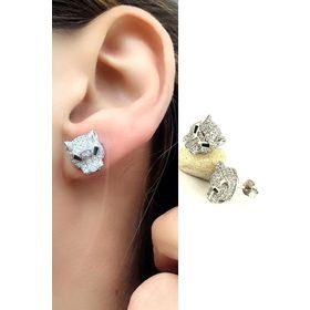Oseshop Pırlanta Parlaklığında Zirkon Taşlı 925 Ayar Gümüş ıtalyan tasarımı Küpe