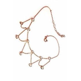 Oseshop Taşlı 925 Ayar Gümüş Rose Halhal