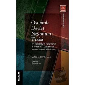 Osmanlı Devlet Nizamının Tesisi Vaiz