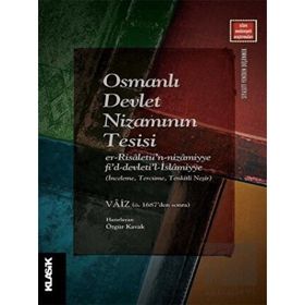 Osmanlı Devlet Nizamının Tesisi Vaiz